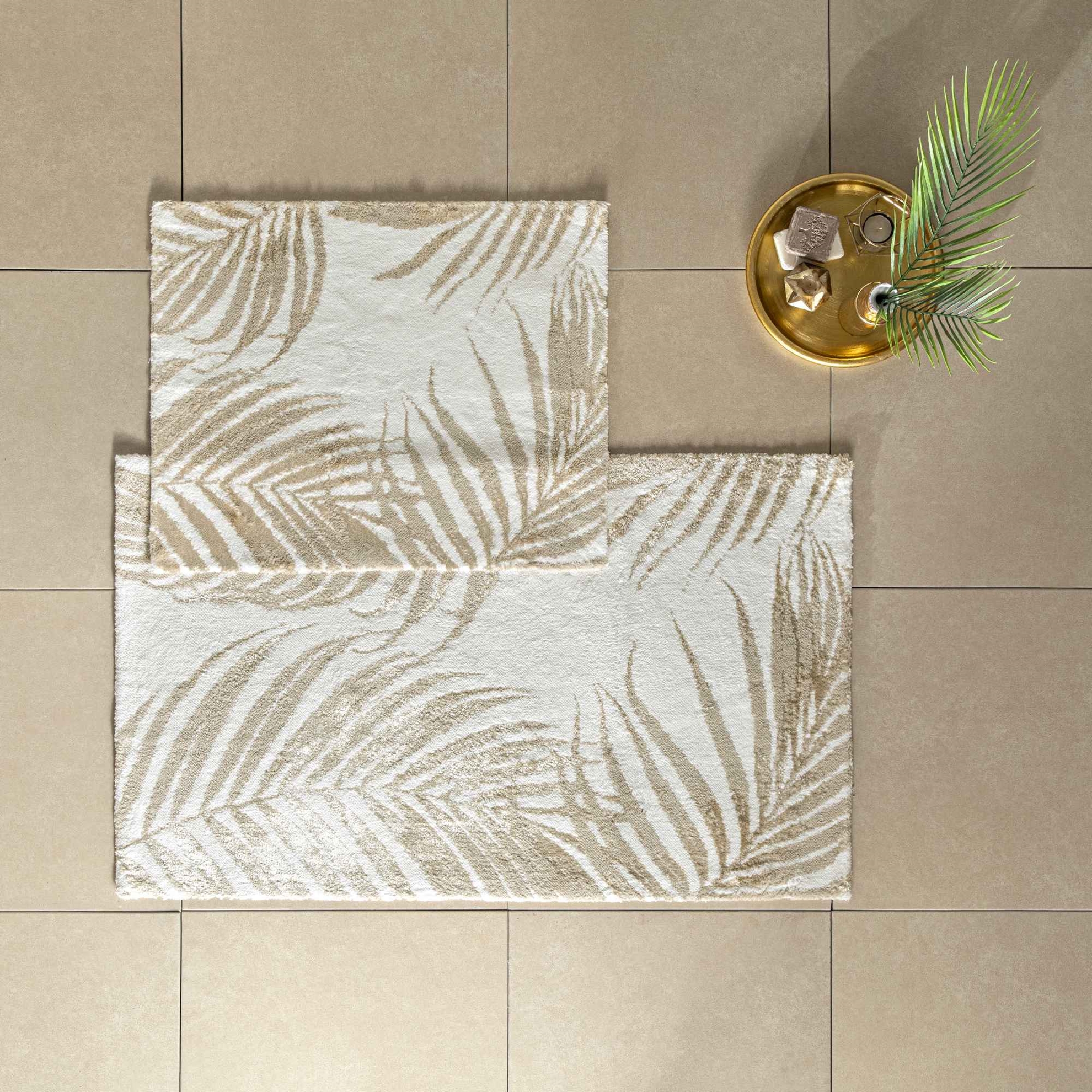 resm Taç Palm 2'li Pamuklu Paspas Bej