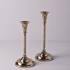 resm Linens Armina Paslanmaz Çelik 24 cm Şamdan Gold