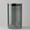resm Linens Smoky Cam-Metal Kapak 10,4x10,4x17 cm Kavanoz Füme