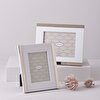 resm Linens Thick 18x13 cm Çerçeve Gümüş Beyaz