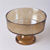 resm Linens Gleam Cam 21 cm Ayaklı Servis Amber
