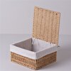 resm Linens Carry Kapaklı Sepet 23x23x12 cm Naturel