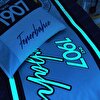 resm Taç Lisanslı Fenerbahçe 1907 Glow Tek Kişilik Pamuk Nevresim Takımı