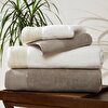 resm Taç Zen Pure Cotton Pamuk Aile Bornoz Seti Ekru Bej
