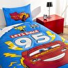 resm Taç Lisanslı Disney Cars Let' s Race Tek Kişilik Pamuk Nevresim Takımı