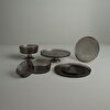 resm Linens Gleam Cam 21 cm Ayaklı Kase Füme