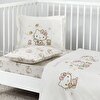 resm Taç Lisanslı Hello Kitty Cute Baby Pamuk Bebek Nevresim Takımı