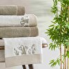 resm Taç Lilya Pure Cotton Pamuk Aile Seti Ekru Camel