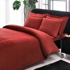 resm Taç Stripe Premium Basic King Size Nevresim Takımı Kırmızı