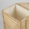 resm Linens Wooden Ahşap 45X33X60 cm Çamaşır Sepeti Naturel