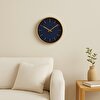 resm Linens Verona 29,5 cm Duvar Saati Lacivert-Gold