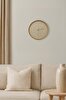 resm Linens Oscar 29,5 cm Duvar Saati Beyaz-Gold