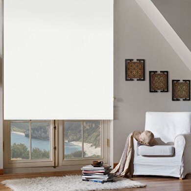 resm Taç Inova Kendini Temizleyen Blackout Stor Perde Beyaz 200X200 cm