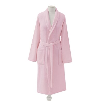 resm Taç Pamuk Şalyaka L/XL Bornoz Pembe