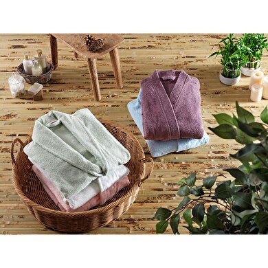 resm Taç Pamuk Şalyaka L/XL Bornoz Camel