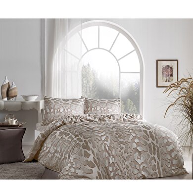 resm Taç Edgar Ranforce Tek Kişilik Nevresim Takımı Kahverengi