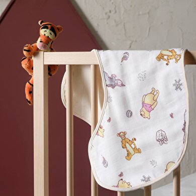 resm Lisanslı Disney Winnie Pamuk 20x55 cm 3' lü Müslin Omuz Bezi