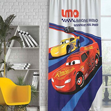 resm Taç Disney Cars Race Tekli Fon Çocuk Perde