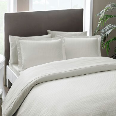 resm Taç Harvey Saten Delux Çift Kişilik Nevresim Takımı Taş