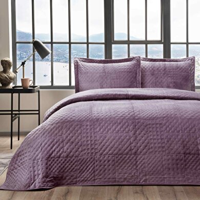 resm Taç Alvin Yatak Örtüsü Seti, Tek Kişilik Mürdüm