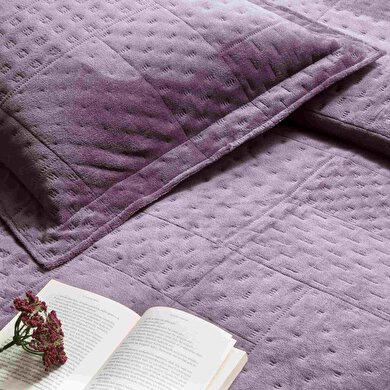 resm Taç Alvin Yatak Örtüsü Seti, Tek Kişilik Mürdüm