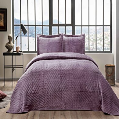 resm Taç Alvin Yatak Örtüsü Seti, Tek Kişilik Mürdüm