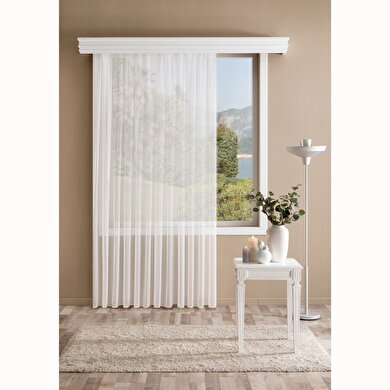 resm Taç Aldrin Hazır Tül Perde Ekru 200x260 cm