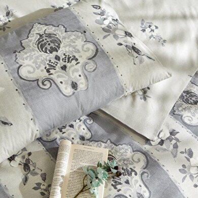 resm Taç Edwina Ranforce Çift Kişilik Nevresim Takımı Gri