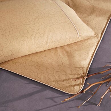 resm Taç Riven Biyeli Tek Kişilik Nevresim Takımı Antrasit