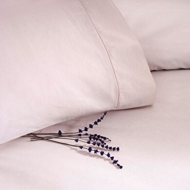 resm Taç Basic Ranforce Tek Kişilik Nevresim Takımı Pudra