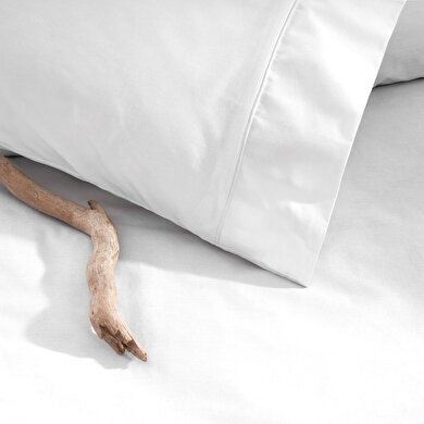 resm Taç Basic Ranforce Tek Kişilik Nevresim Takımı Beyaz