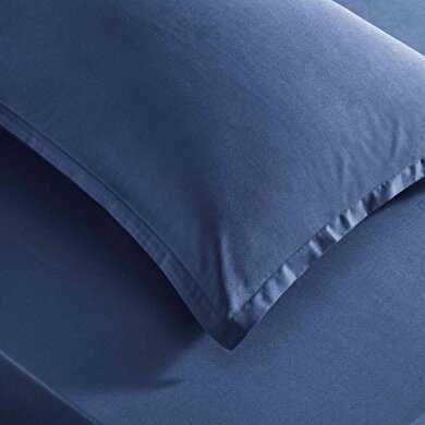 resm Taç Color Dreams Saten Çift Kişilik Çarşaf Seti Lacivert