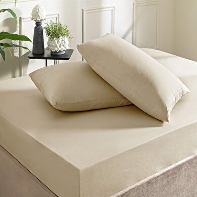 resm Taç Ranforce Lastikli King Size Çarşaf Set Vizon