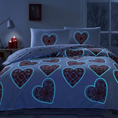 resm Taç Cordelia Ranforce Çift Kişilik Nevresim Takımı Kırmızı