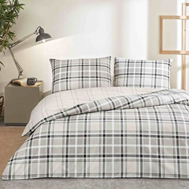 resm Taç Caleb Ranforce Çift Kişilik Nevresim Takımı Gri