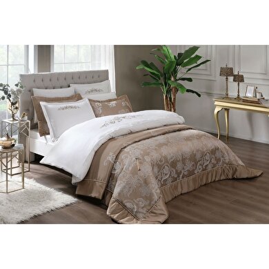 resm Taç Royal Çift Kişilik 2'li Çeyiz Seti Bej