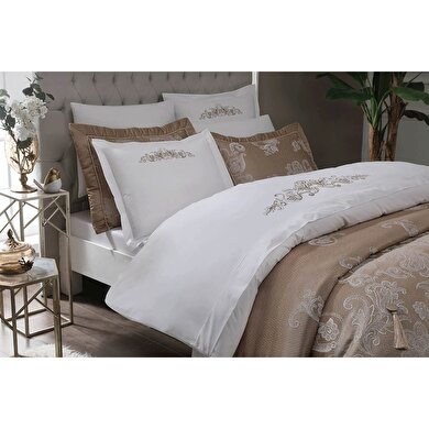 resm Taç Royal Çift Kişilik 2'li Çeyiz Seti Bej