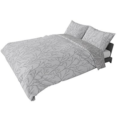 resm Brielle Queen Size Saten Nevresim Seti Gri