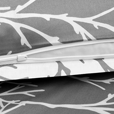 resm Brielle King Size Saten Nevresim Seti Gri