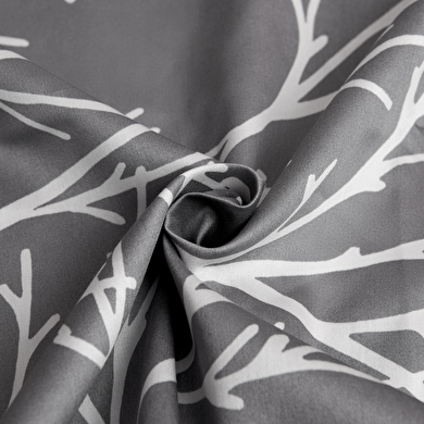 resm Brielle King Size Saten Nevresim Seti Gri