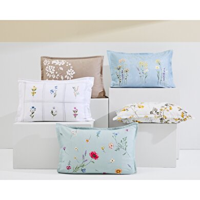 resm Taç Reborn Marlowe Organik Saten Çift Kişilik Nevresim Takımı Vizon