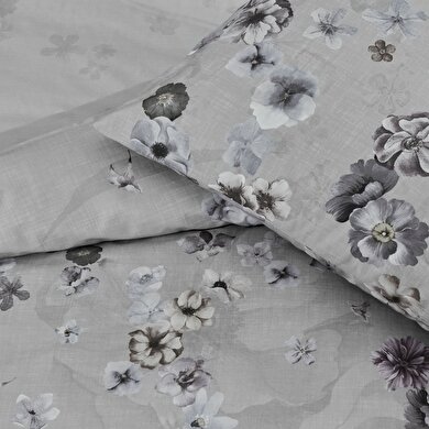 resm Taç Claire Ranforce Çift Kişilik Nevresim Takımı Gri