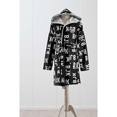 resm Taç Lisanslı Beşiktaş 1903 6-8 Yaş Çocuk Baskılı Bornoz