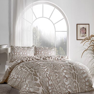 resm Taç Edgar Ranforce Tek Kişilik Nevresim Takımı Kahverengi