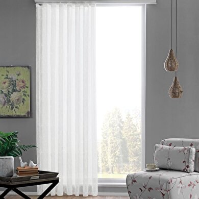 resm Taç Lecıno Hazır Tül Perde Ekru 250X260 cm