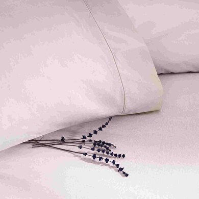 resm Taç Basic Ranforce Çift Kişilik Nevresim Takımı Pudra