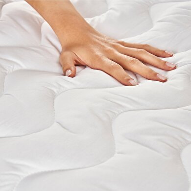 resm Taç Dreamer Pamuk Çift Kişilik Uyku Pedi Beyaz