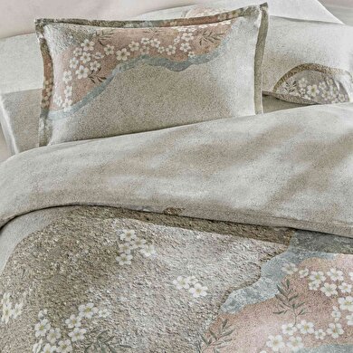 resm Taç Reborn Rima Bambu Çift Kişilik Nevresim Takımı Taş