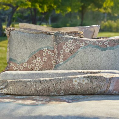 resm Taç Reborn Rima Bambu Çift Kişilik Nevresim Takımı Taş