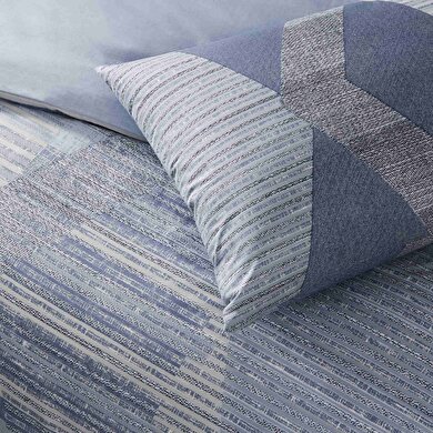 resm Taç Lucas Ranforce Tek Kişilik Nevresim Takımı Mavi